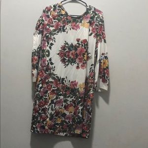 Floral Puff Sleeve Shift Dress